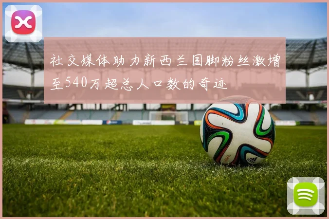 社交媒体助力新西兰国脚粉丝激增至540万超总人口数的奇迹